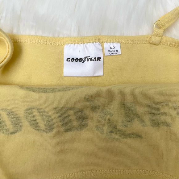 Goodyear Yellow Tank Top With Blue Lettering & Graphics - Picture 3 of 4